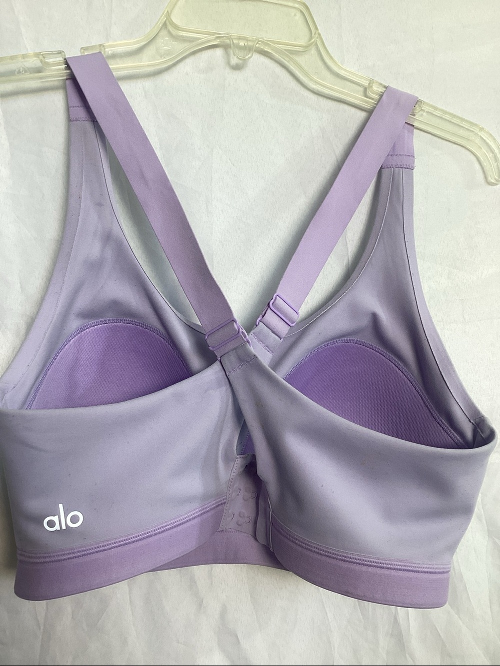 ALO Yoga Lilac Support Cropped Sports Bra - Picture 1 of 6